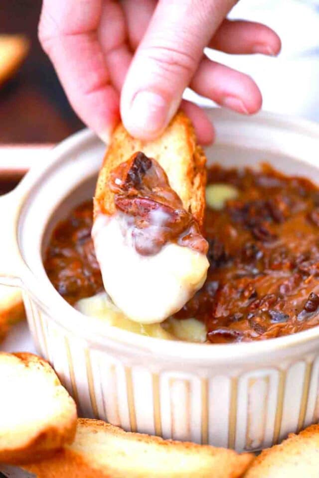 Baked Brie with Praline Sauce (With Video)