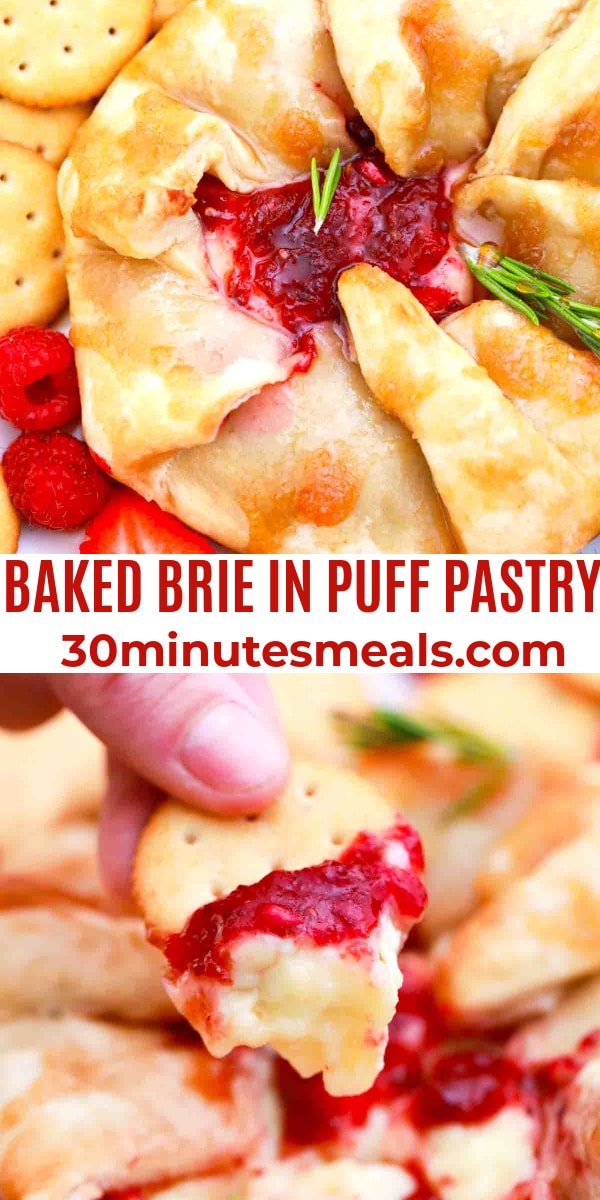 easy baked brie in puff pastry pin