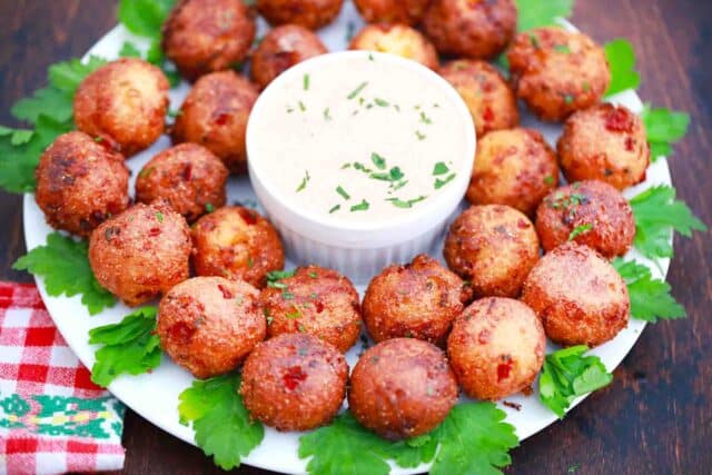 homemade cheesy shrimp poppers