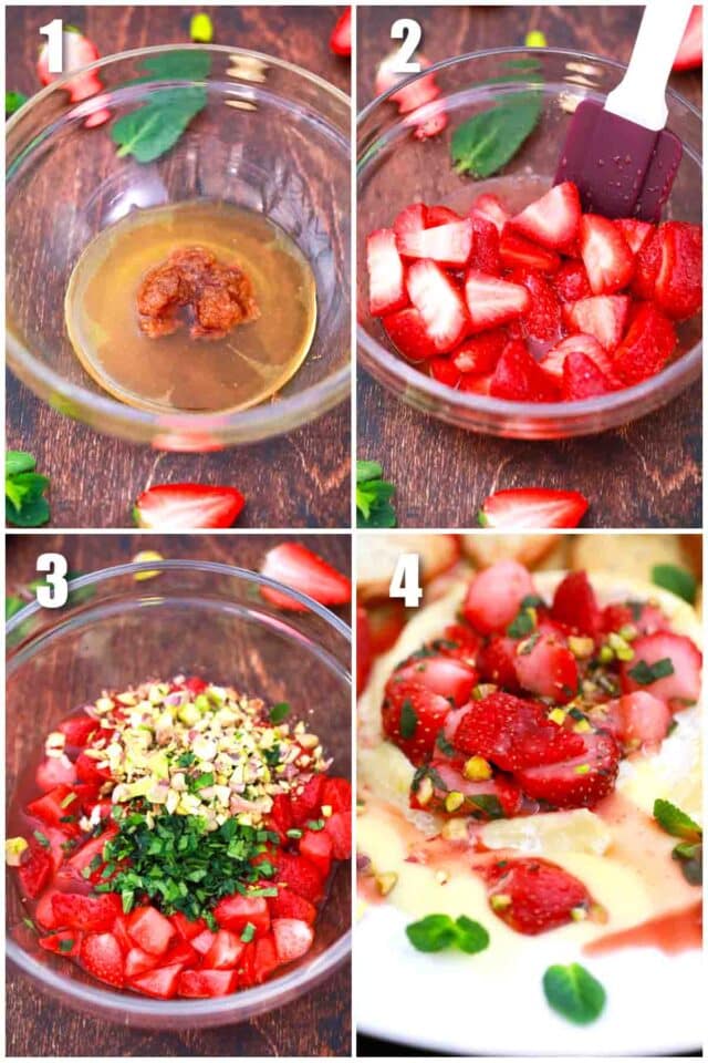 how to make easy strawberry baked brie