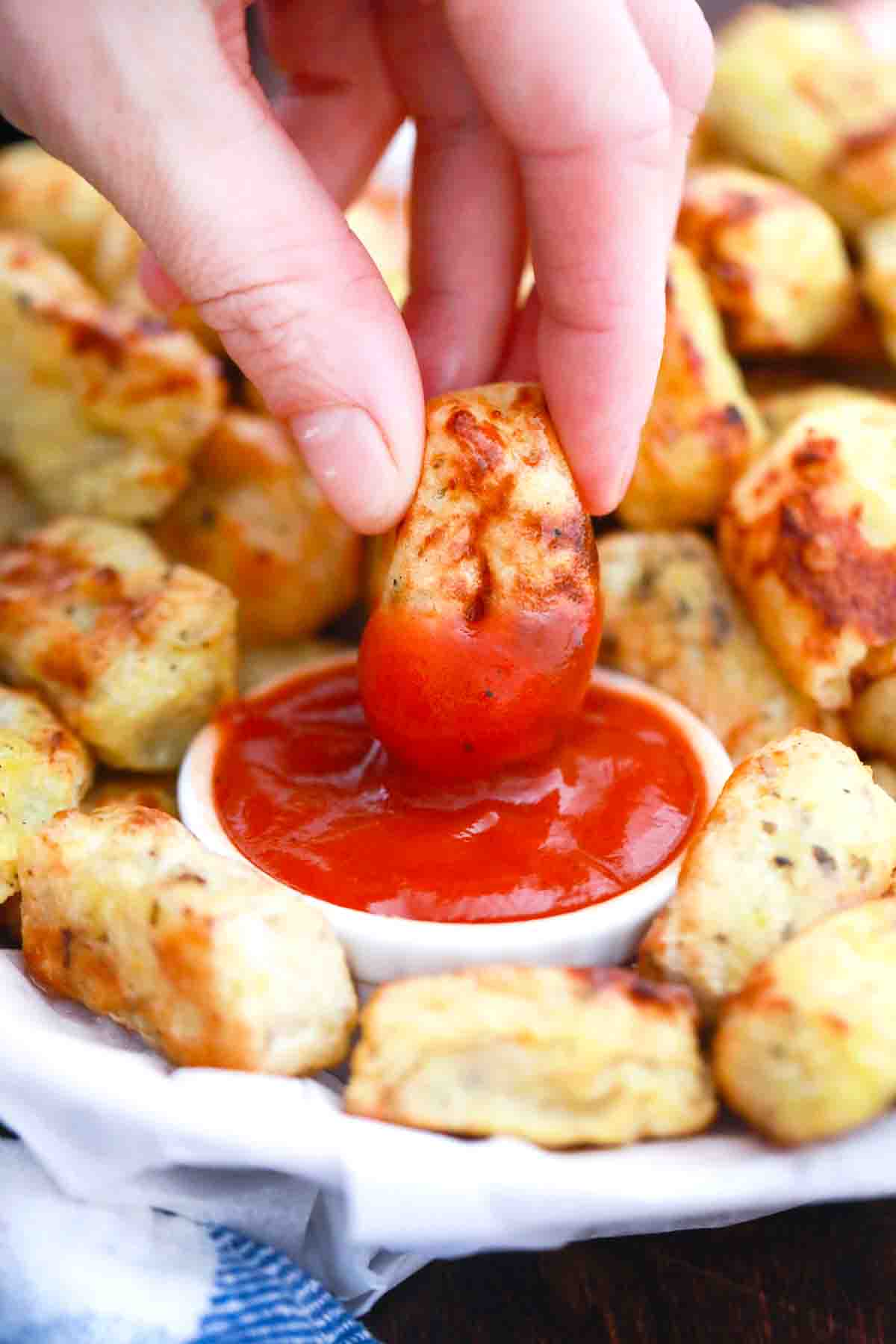 Chili Cheese Tater Tots {Easy Air Fryer Recipe}