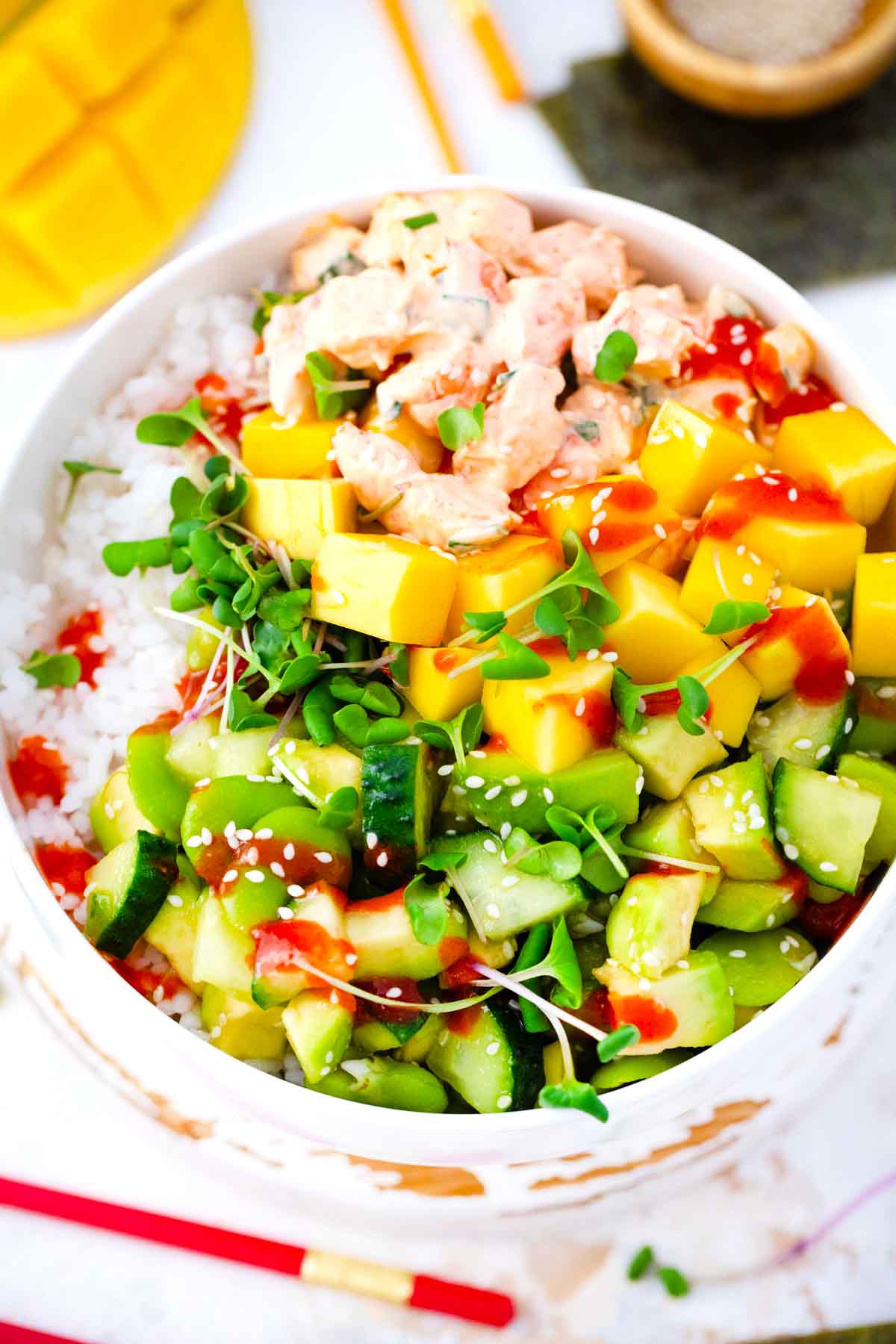 Easy Shrimp Poke Bowl 